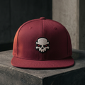 Casquette snapback bordeaux tête de mort CRANERS, vue de face