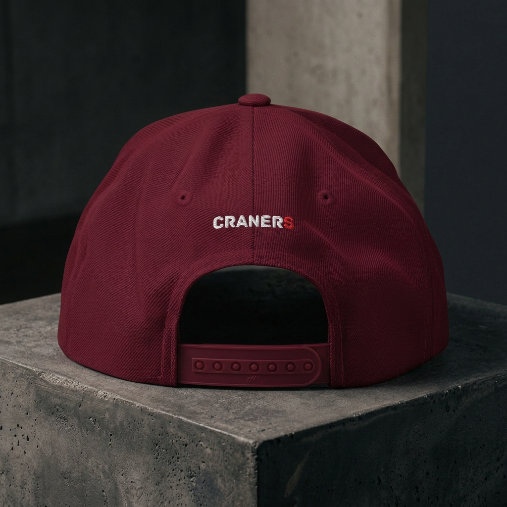 Casquette snapback bordeaux CRANERS, vue de côté