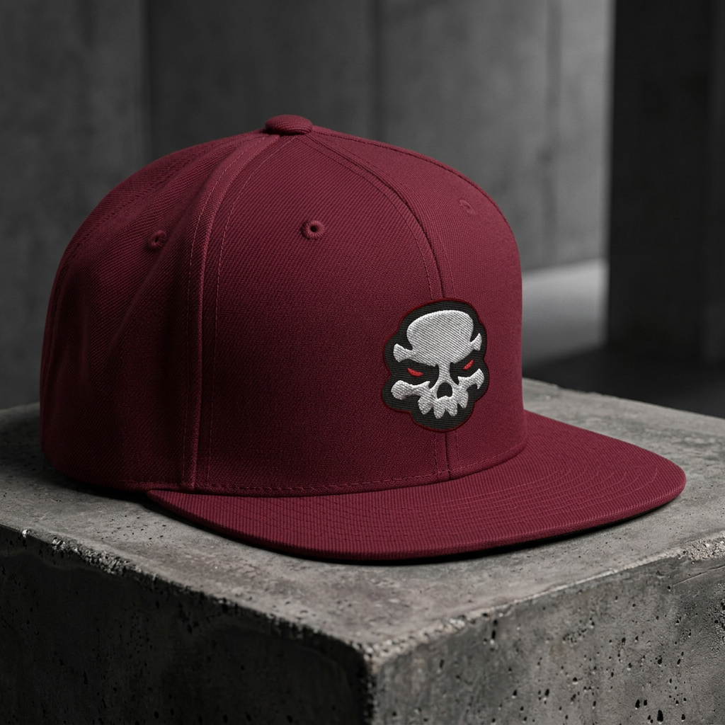 Casquette snapback bordeaux CRANERS, vue de dos