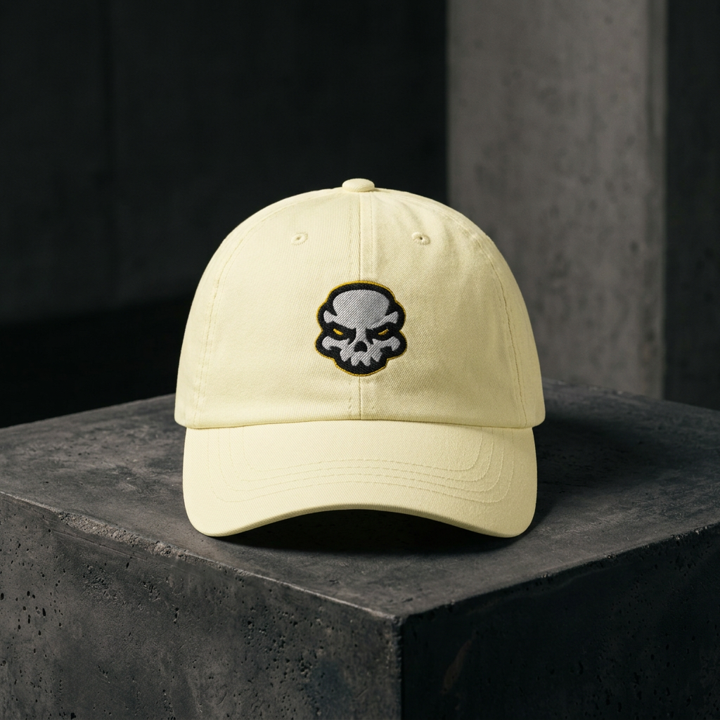 Casquette baseball jaune pastel CRANERS, vue de face
