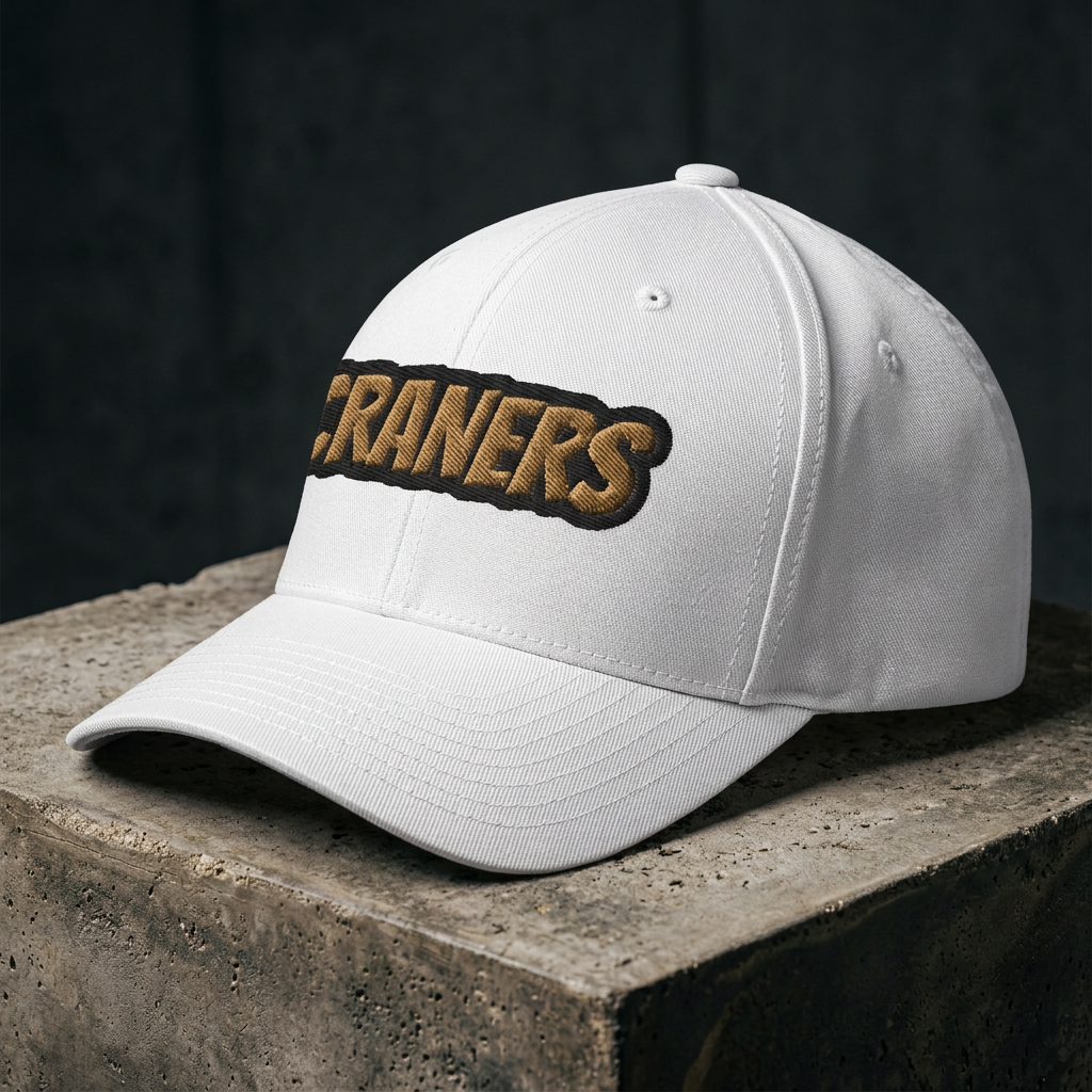 Casquette sergé blanche tête de mort CRANERS, vue de face