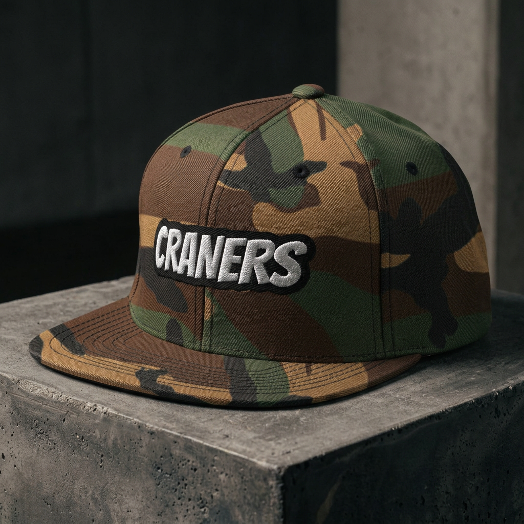 Casquette snapback camouflage verte CRANERS, vue de face