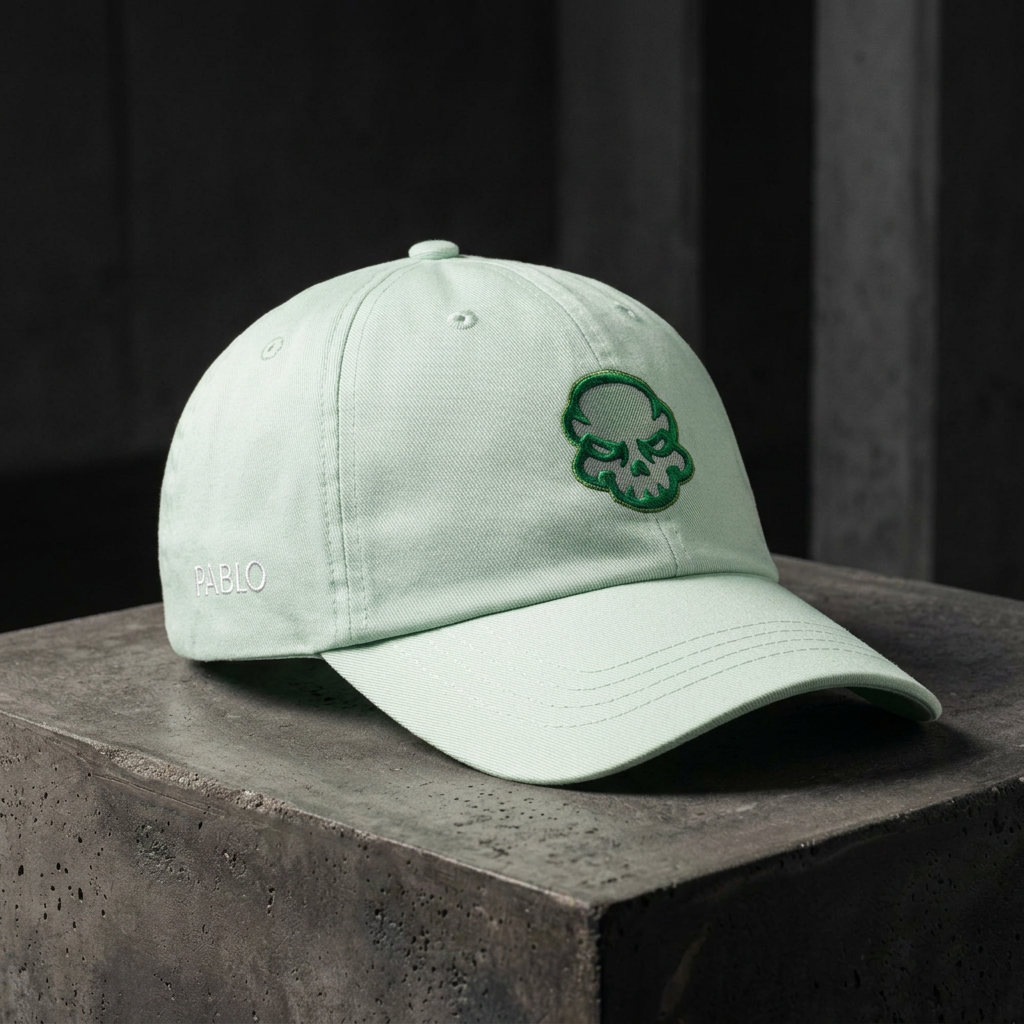 Casquette baseball vert pastel CRANERS, détail