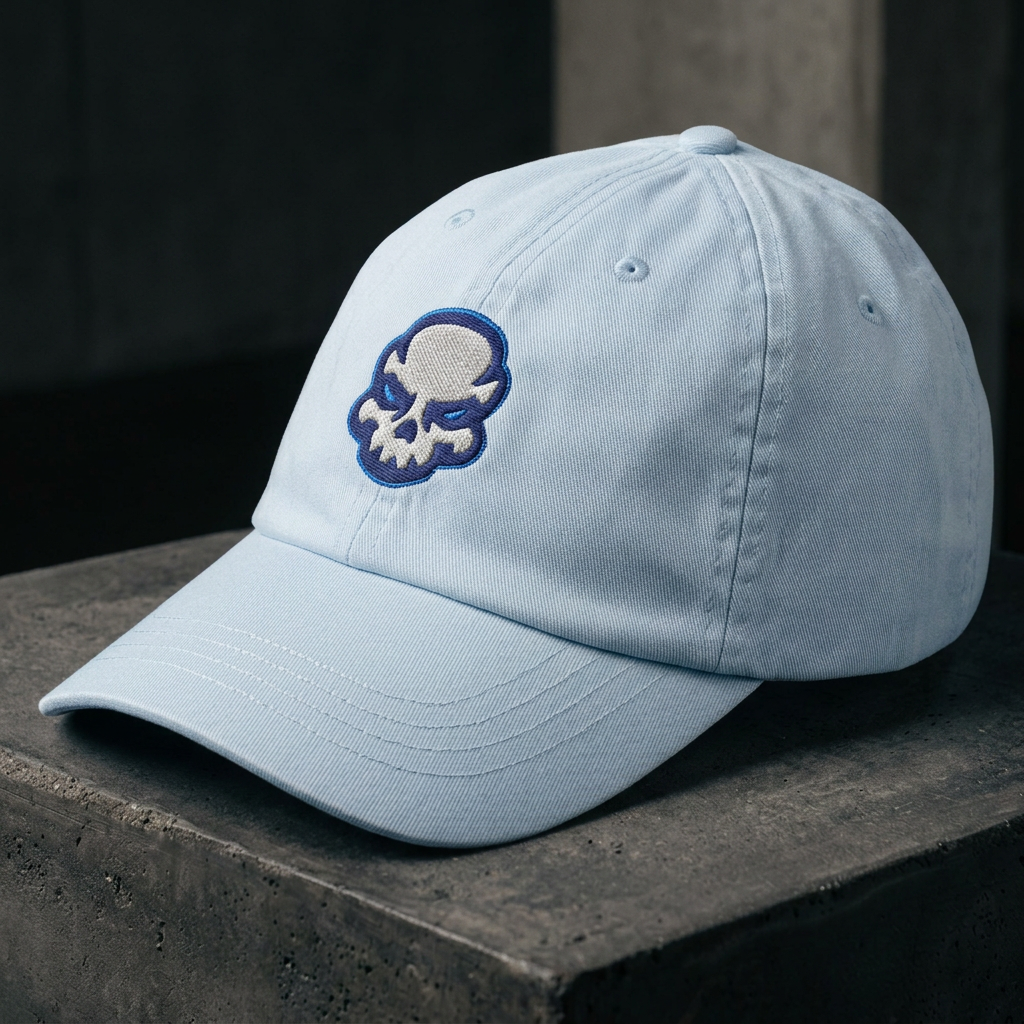 Casquette baseball bleu pastel CRANERS, vue de côté