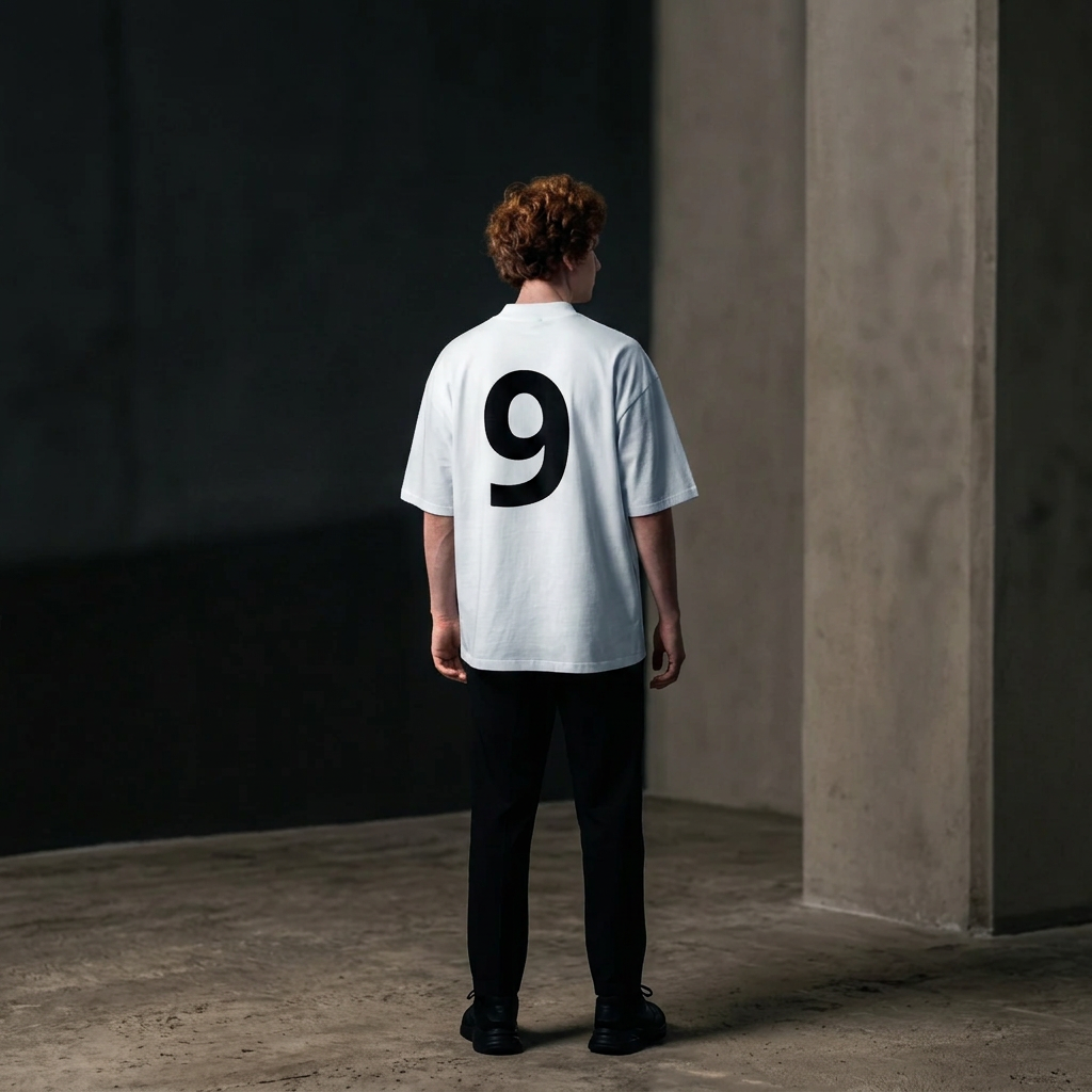 T-shirt oversize coton bio CRANERS porté, vue de dos