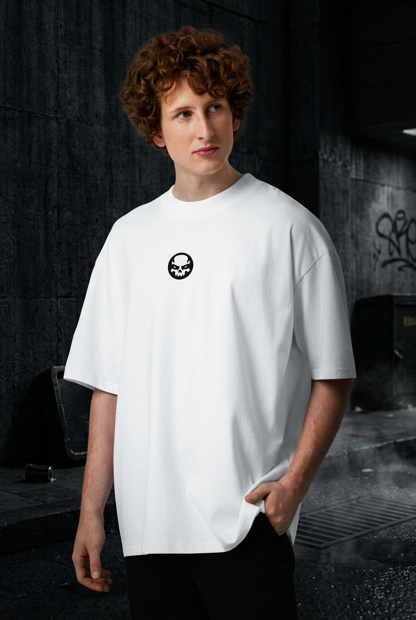 T-shirt oversize CRANERS coton bio 200 g/m², détail
